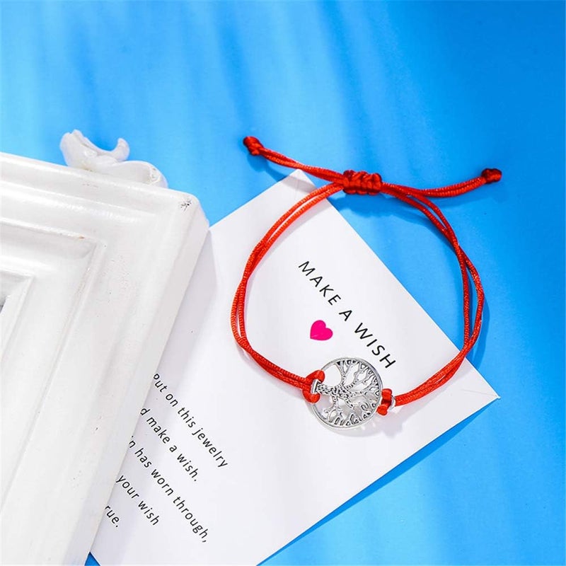 kelistom Handmade String Bracelet for Women Men Simple Red Black Braided Adjustable Charm Bracelets Minimalist Jewelry - Image 4